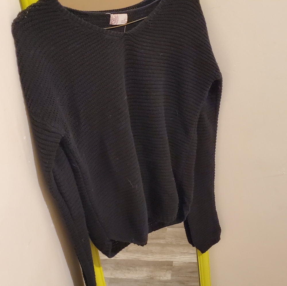 Sweater, black, nit